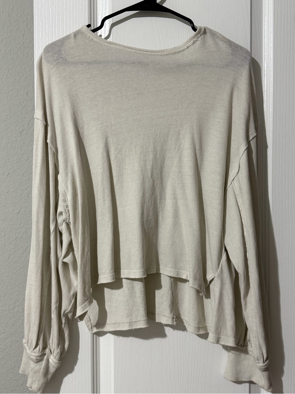 We The Free Long-Sleeve Crewneck Top — Light Cream